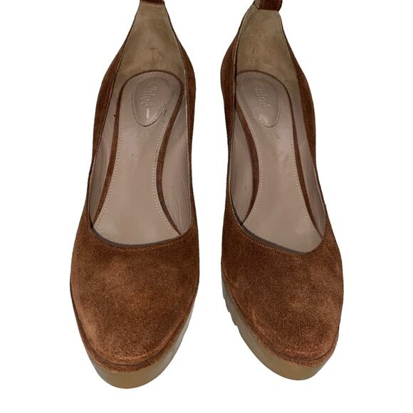 Vintage Chloe Suede Leather Platform Wedges